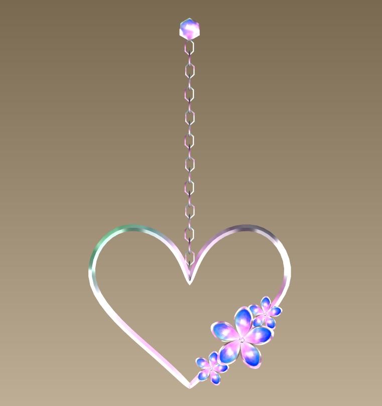 #037-ハート飾り【fbx,obj】