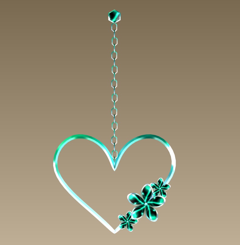 #037-ハート飾り【fbx,obj】