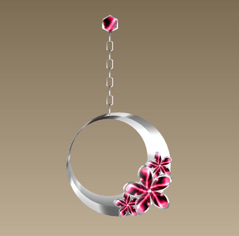 #038-月花飾り【fbx,obj】