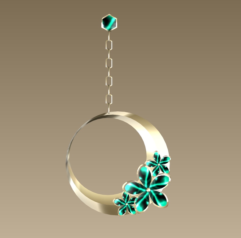 #038-月花飾り【fbx,obj】