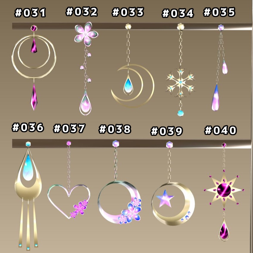 #031～#040飾りシリーズまとめ買い【fbx,obj】20%OFF