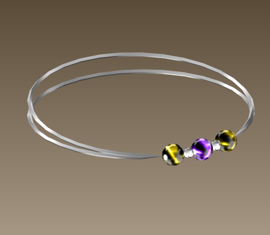 #045-玉腕飾り【fbx,obj】