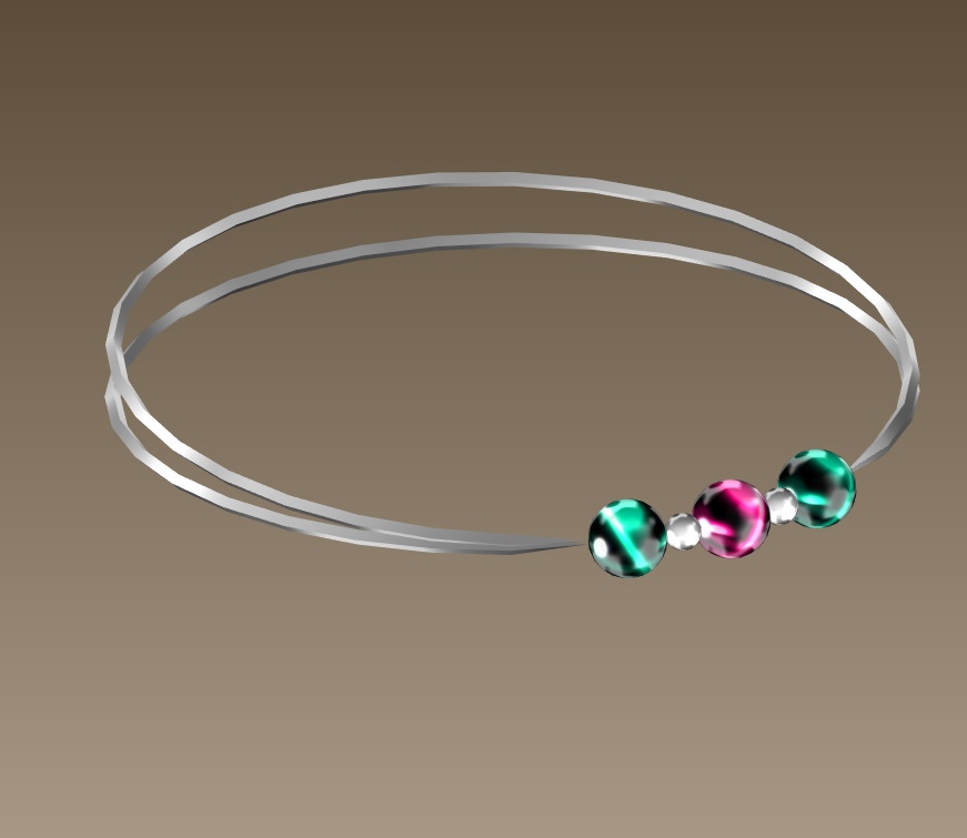 #045-玉腕飾り【fbx,obj】