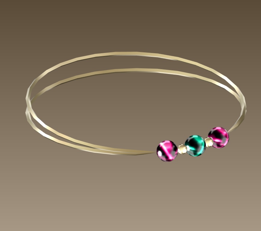 #045-玉腕飾り【fbx,obj】