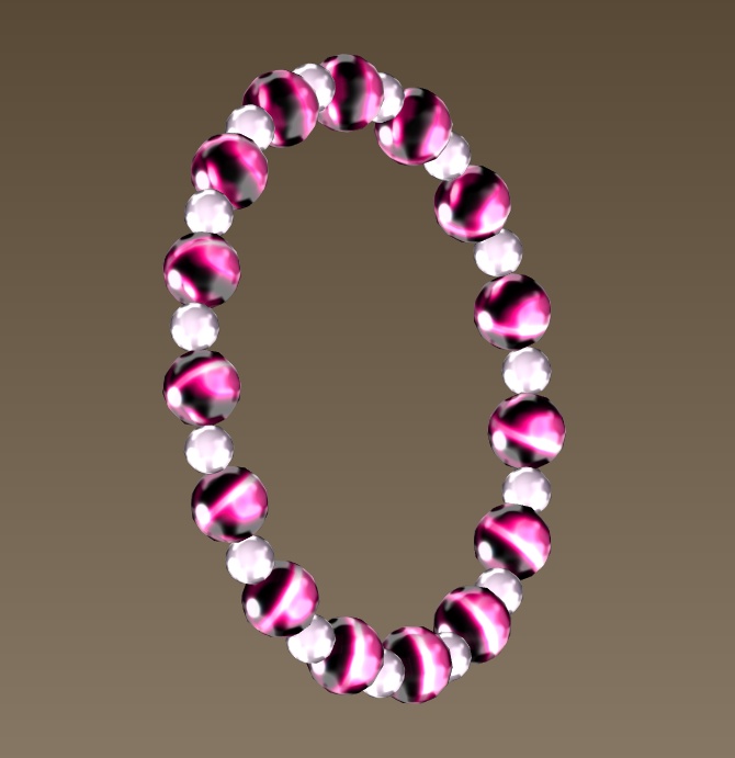 #047-数珠腕飾り【fbx,obj】