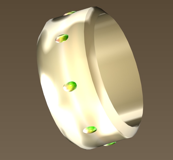 #048-宝石太腕飾り【fbx,obj】