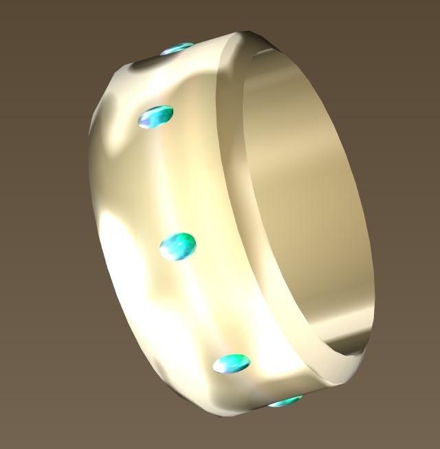 #048-宝石太腕飾り【fbx,obj】