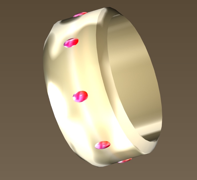 #048-宝石太腕飾り【fbx,obj】