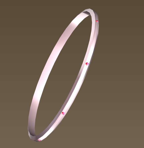 #049-宝石細腕飾り【fbx,obj】
