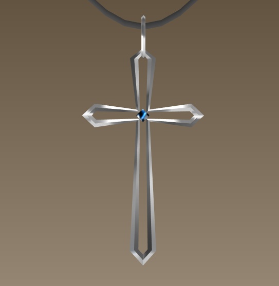 #059-十字架首飾り【fbx,obj】