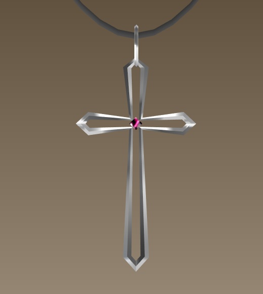 #059-十字架首飾り【fbx,obj】