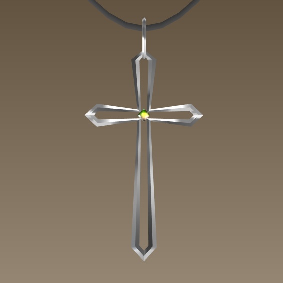 #059-十字架首飾り【fbx,obj】