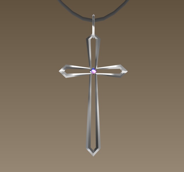 #059-十字架首飾り【fbx,obj】