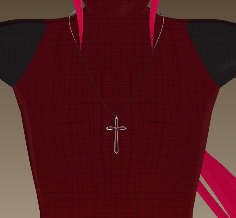 #059-十字架首飾り【fbx,obj】