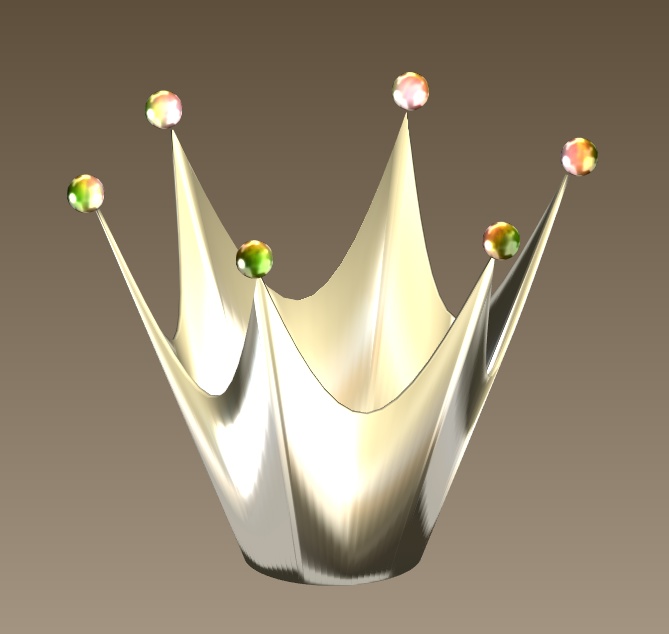 #064-シンプルクラウン飾り【fbx,obj】