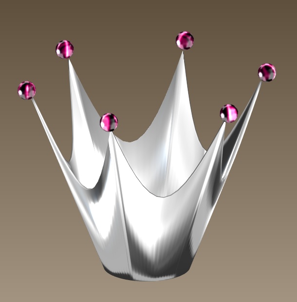 #064-シンプルクラウン飾り【fbx,obj】