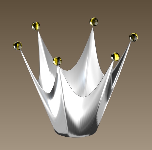 #064-シンプルクラウン飾り【fbx,obj】