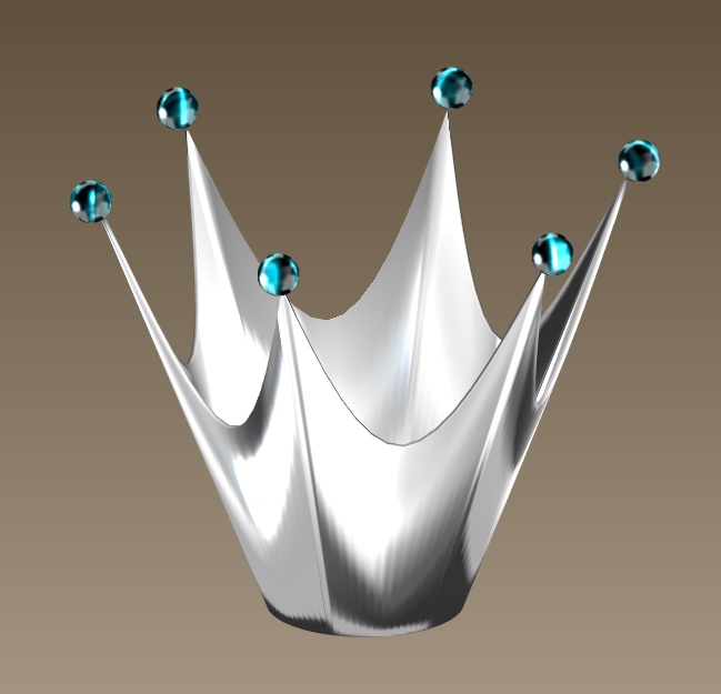#064-シンプルクラウン飾り【fbx,obj】