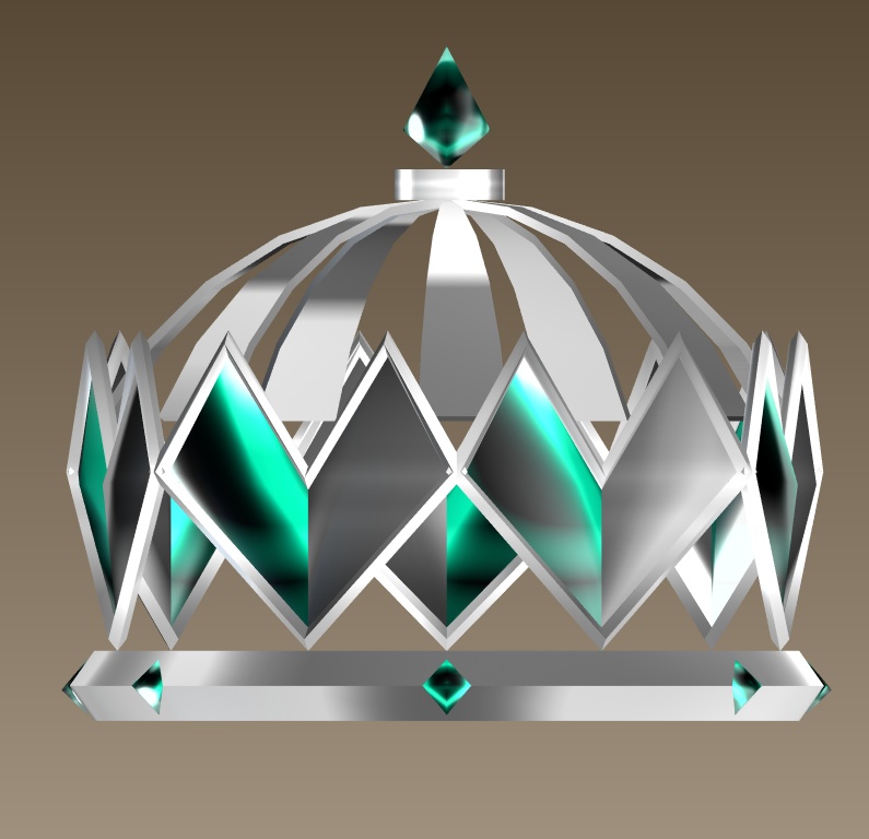 #070-ハートの王冠飾り【fbx,obj】