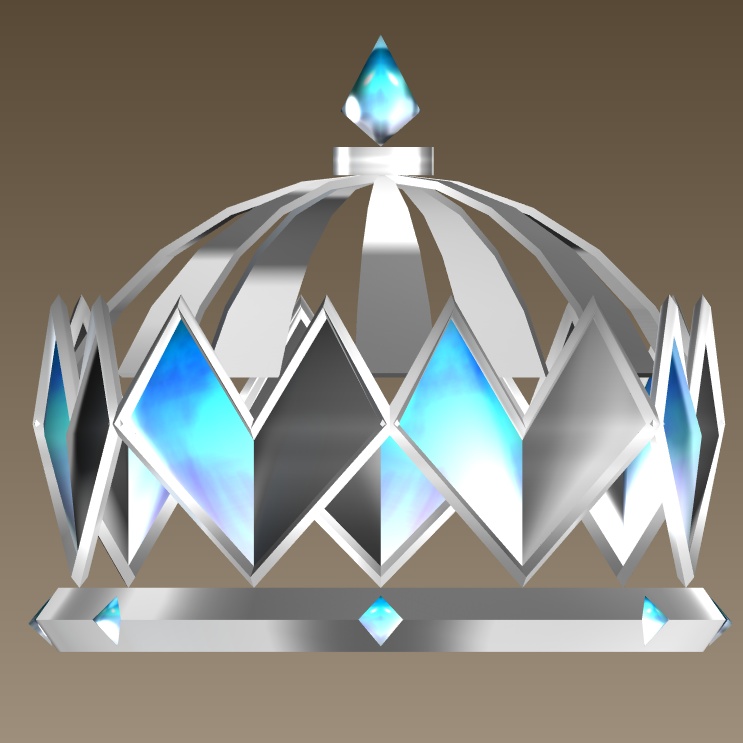 #070-ハートの王冠飾り【fbx,obj】