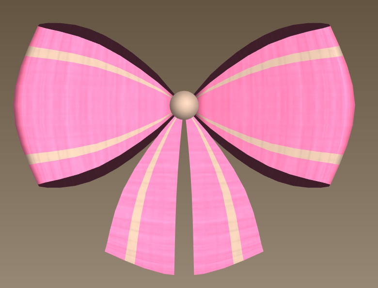 #072-シンプルリボン飾り【fbx,obj】