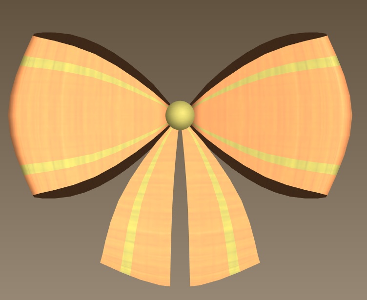 #072-シンプルリボン飾り【fbx,obj】