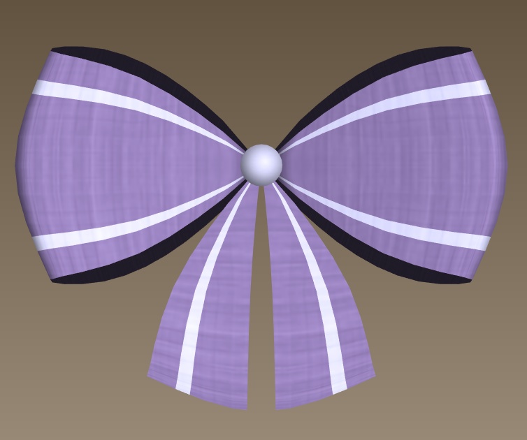 #072-シンプルリボン飾り【fbx,obj】