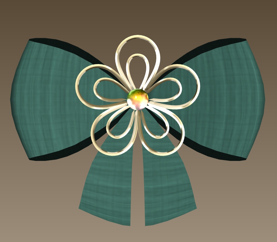 #073-花リボン飾り【fbx,obj】