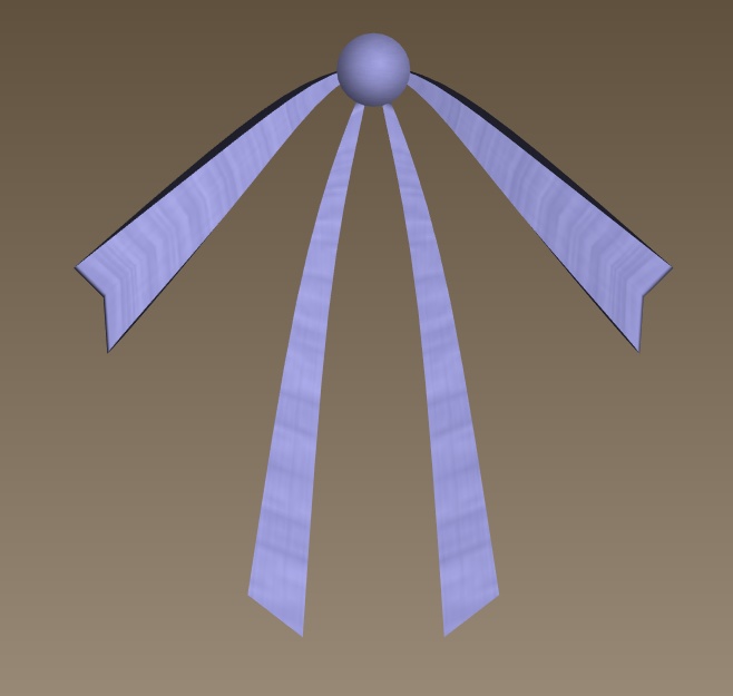 #076-細リボン飾り【fbx,obj】