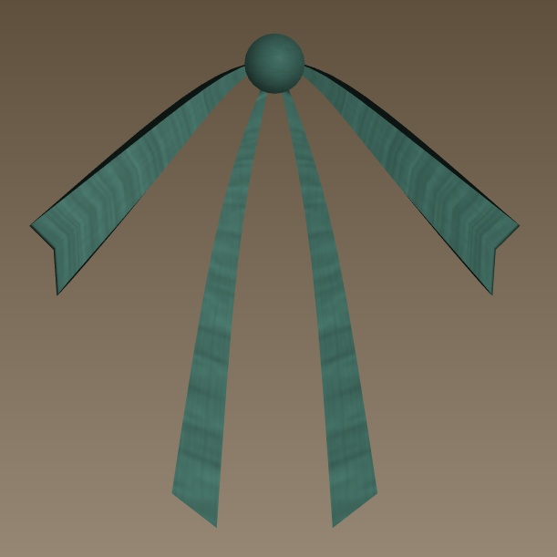 #076-細リボン飾り【fbx,obj】