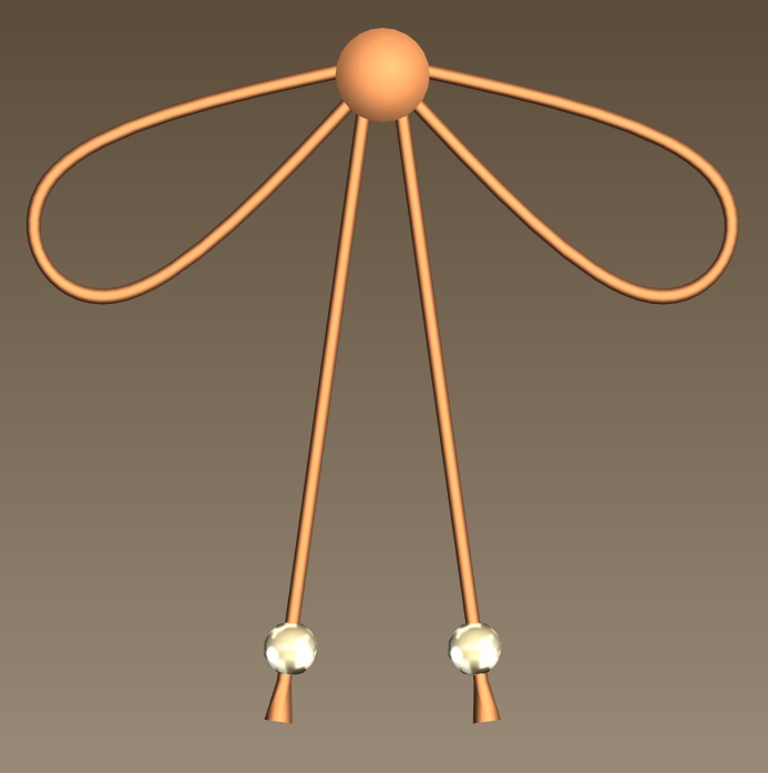 #077-紐リボン飾り【fbx,obj】