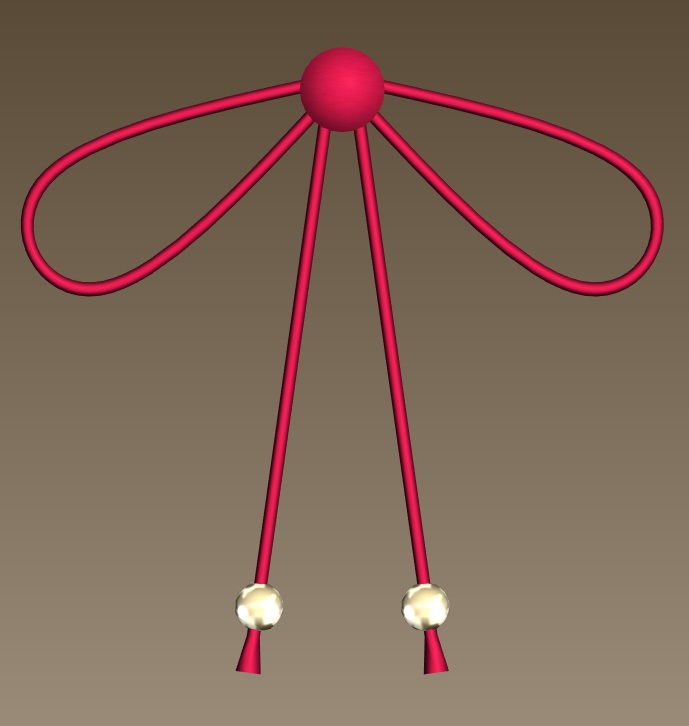 #077-紐リボン飾り【fbx,obj】