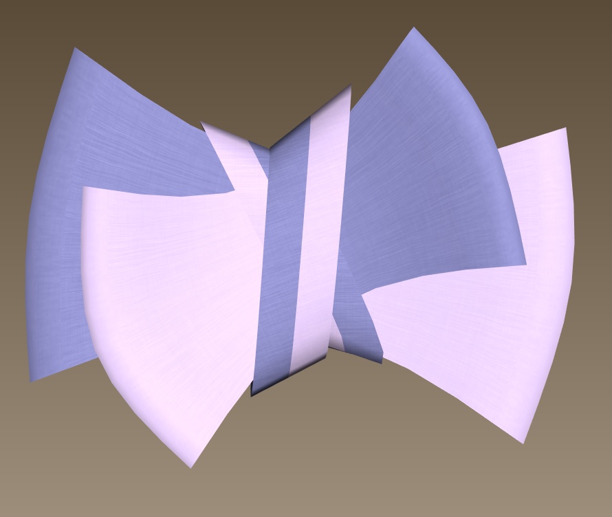 #078-シンプルリボン飾り【fbx,obj】