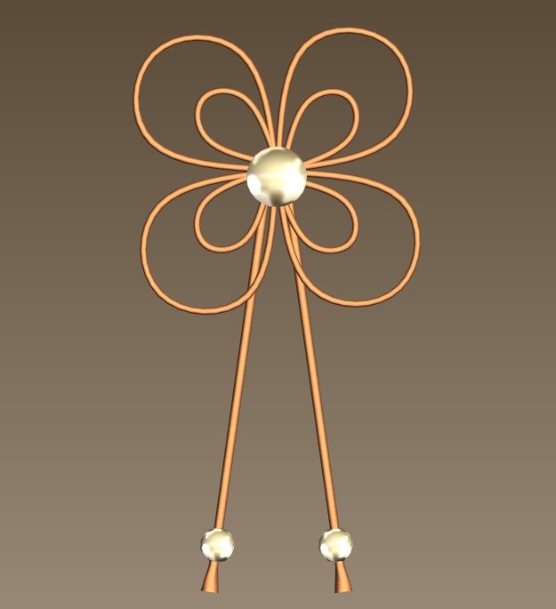 #079-花紐飾り【fbx,obj】