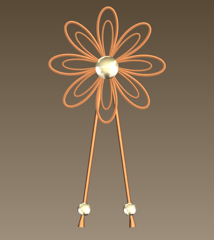 #080-花紐飾り【fbx,obj】