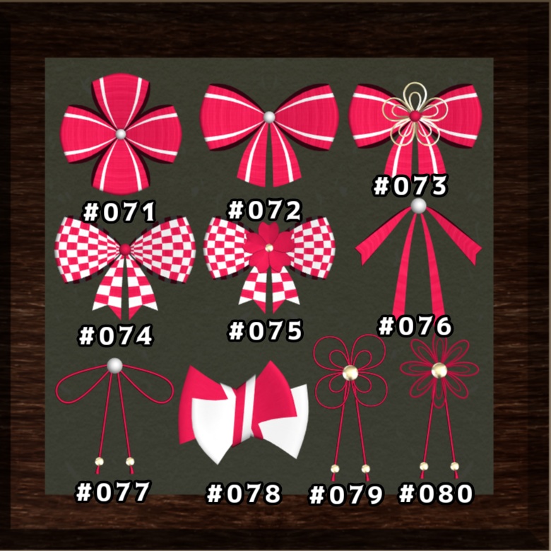 #071~#080飾りシリーズまとめ買い【fbx,obj】20%OFF