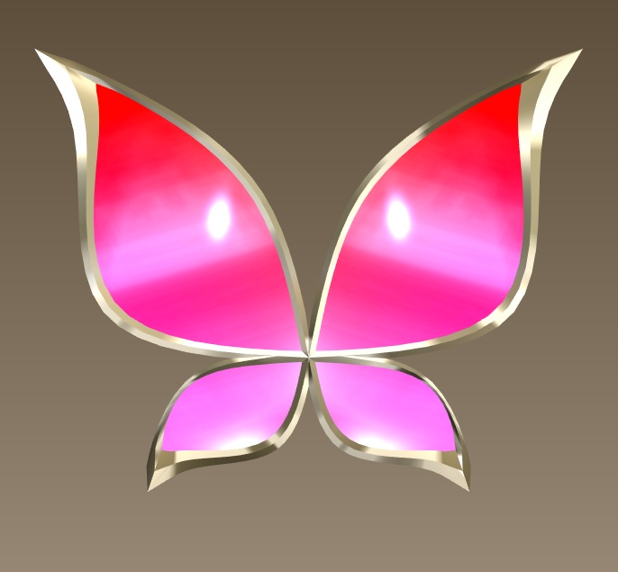 #082-シンプル蝶飾り【fbx,obj】