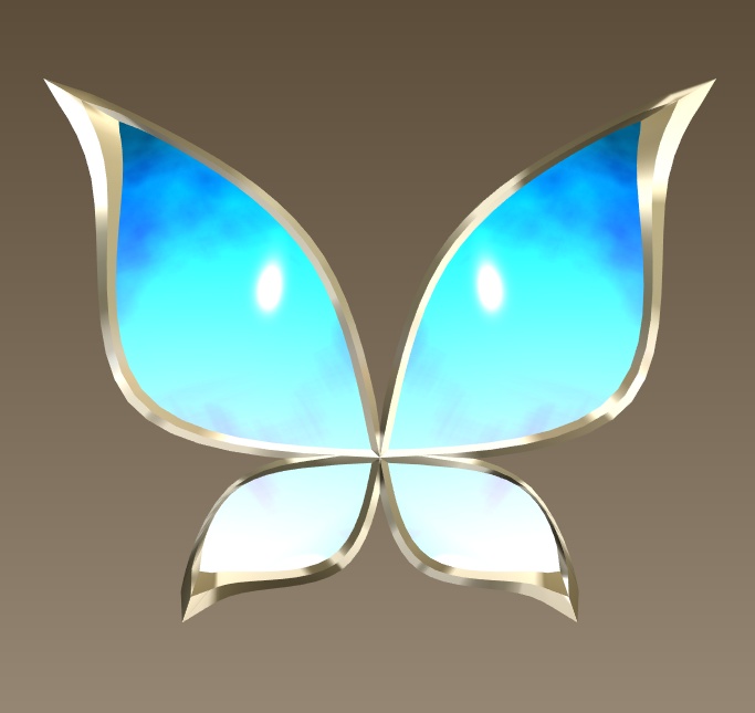 #082-シンプル蝶飾り【fbx,obj】