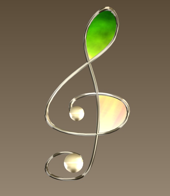 #085-ト音飾り【fbx,obj】