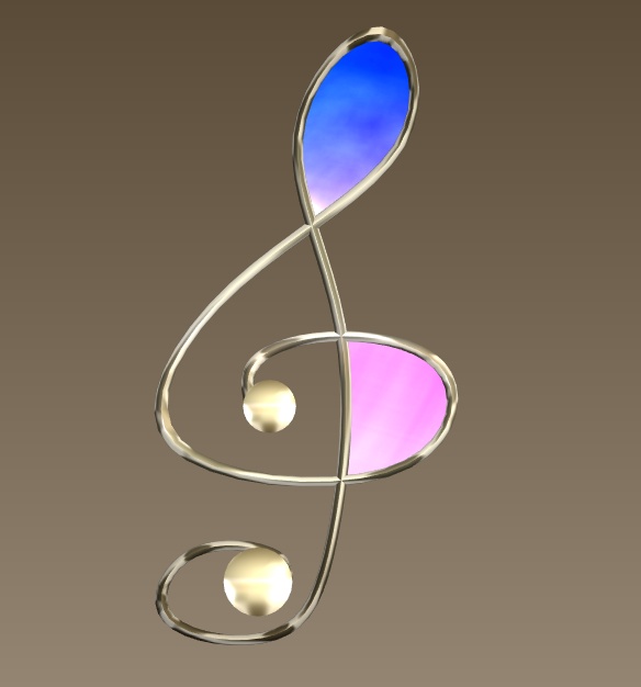 #085-ト音飾り【fbx,obj】