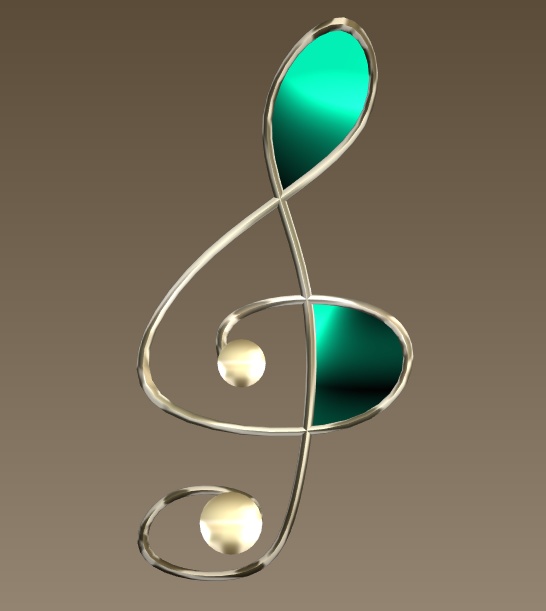 #085-ト音飾り【fbx,obj】