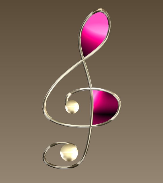 #085-ト音飾り【fbx,obj】