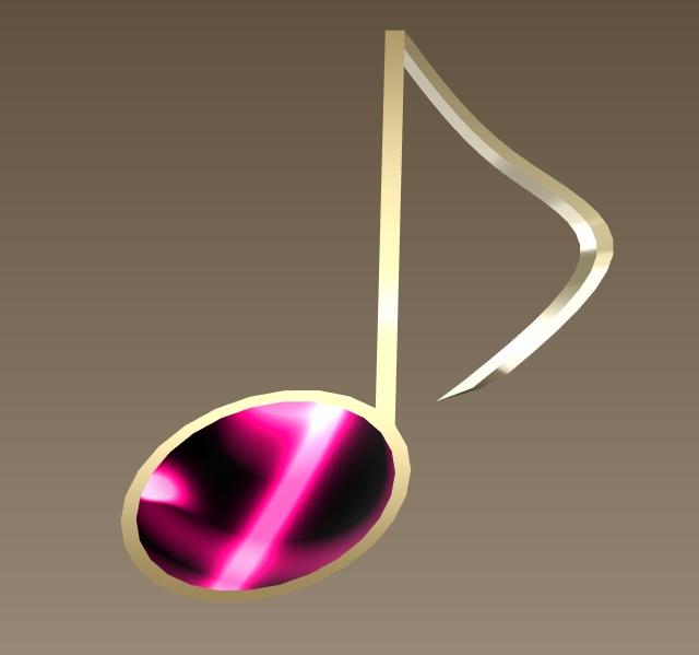 #087-音符飾り【fbx,obj】