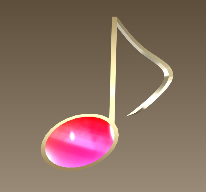 #087-音符飾り【fbx,obj】