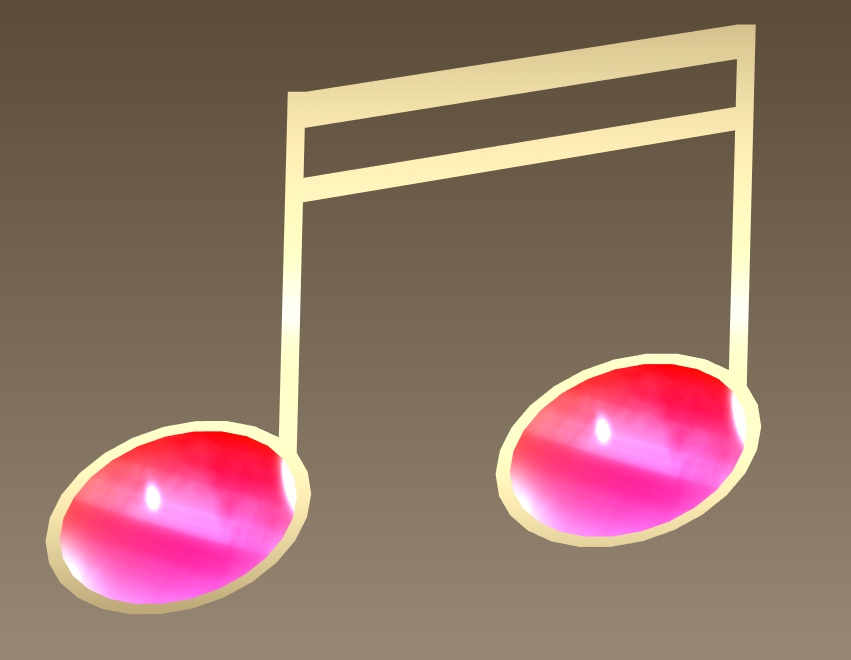 #088-音符飾り【fbx,obj】