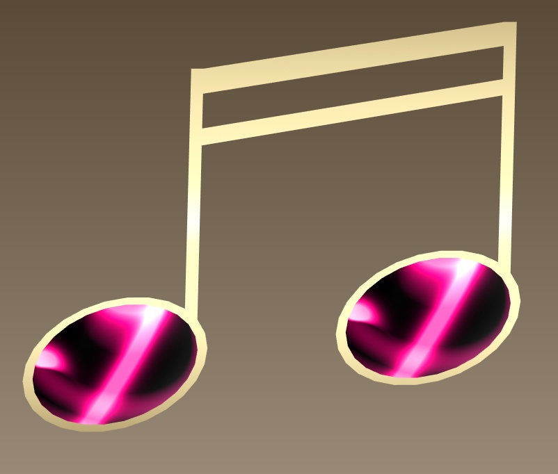 #088-音符飾り【fbx,obj】