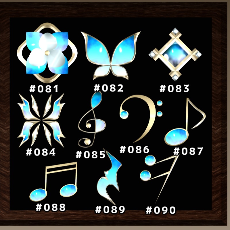 #081～#090飾りシリーズまとめ買い【fbx,obj】20%OFF