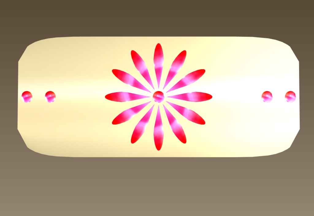 #091-花バレッタ飾り【fbx,obj】