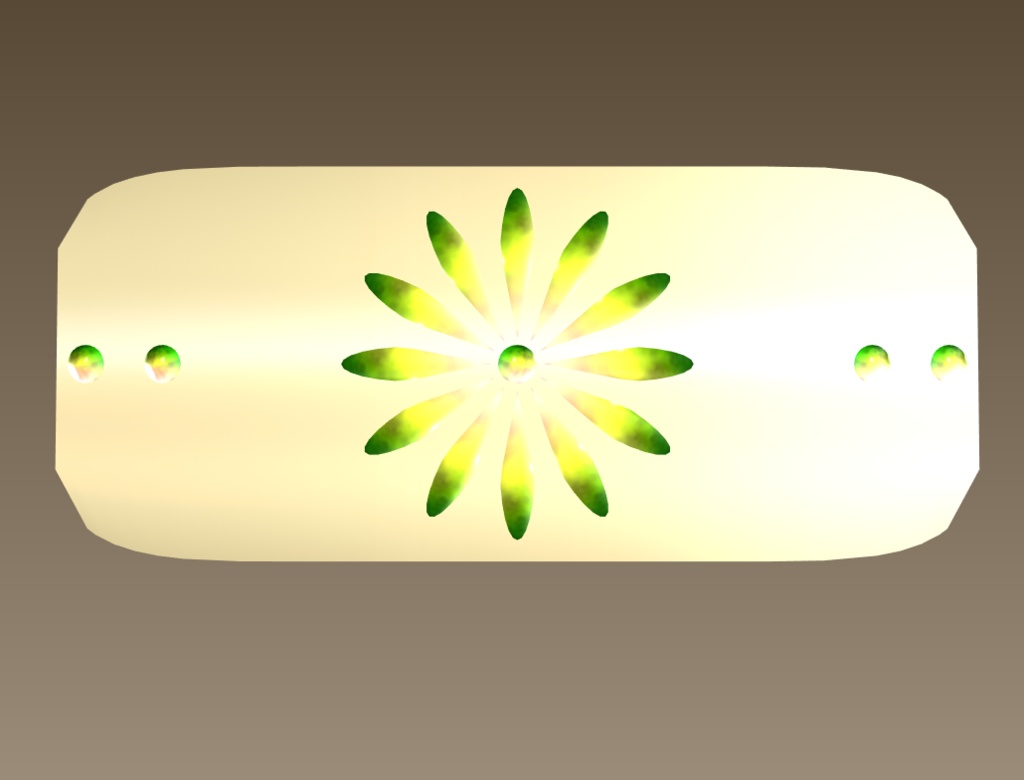 #091-花バレッタ飾り【fbx,obj】