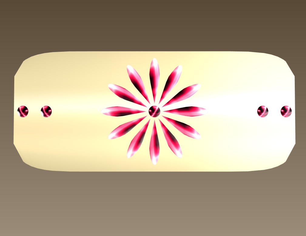 #091-花バレッタ飾り【fbx,obj】